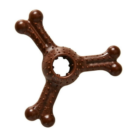 Ethical SPOT Bam-Bones Triple Chew Bison Flavored Bamboo and Nylon Chew Dog Toy - Large - 7 Inch