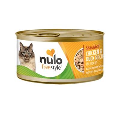 Nulo Freestyle Shredded Chicken and Duck in Gravy Canned Cat Food - 3 Oz - Case of 24 Default Title