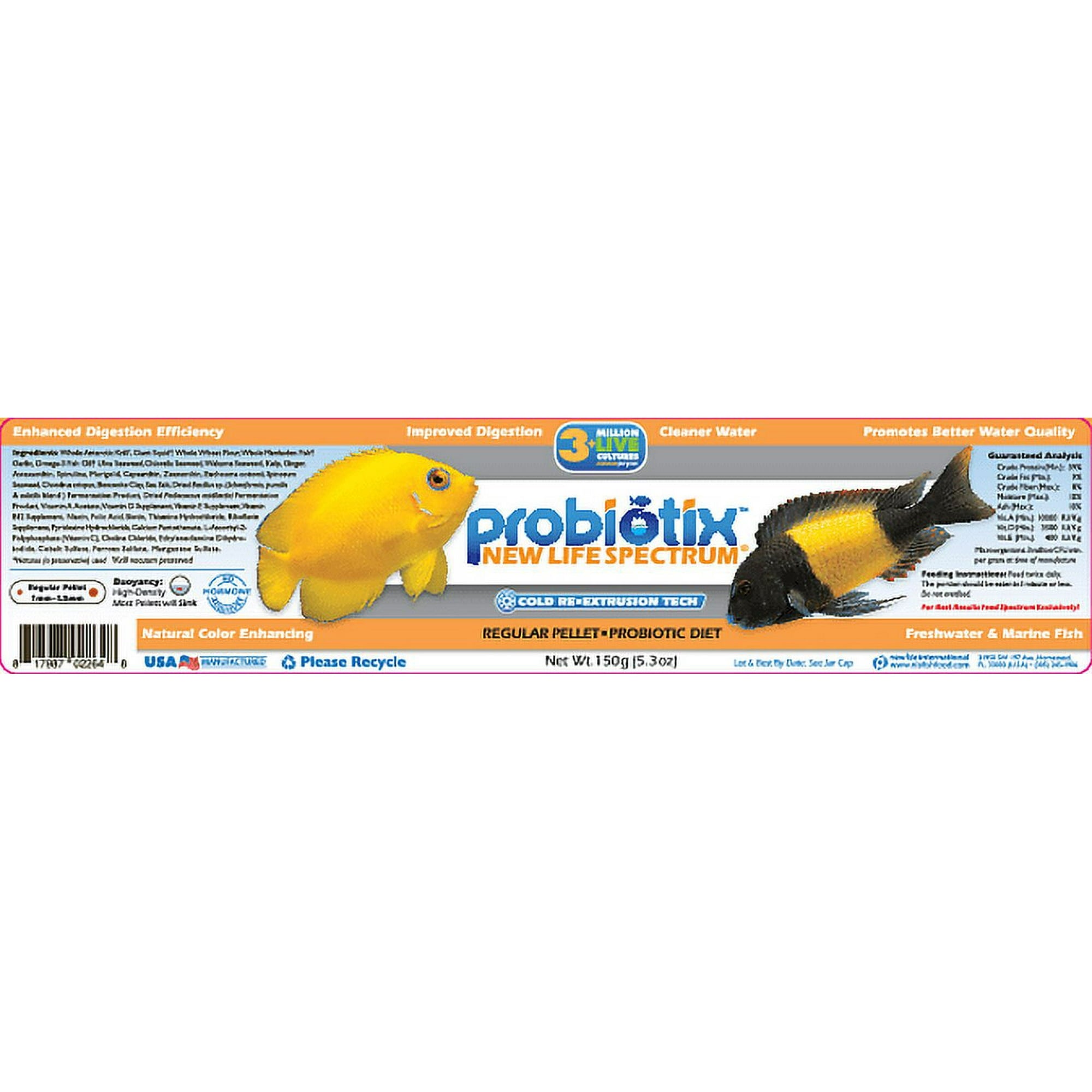 New Life Spectrum Probiotix Regular Marine Saltwater Fish Food Pellets