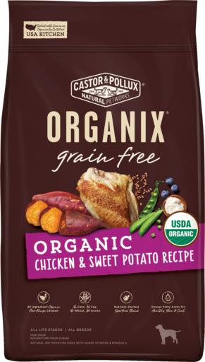 Castor and Pollux Organix Grain-Free Chicken and Sweet Potato Dry Dog Food - 10 Lbs  