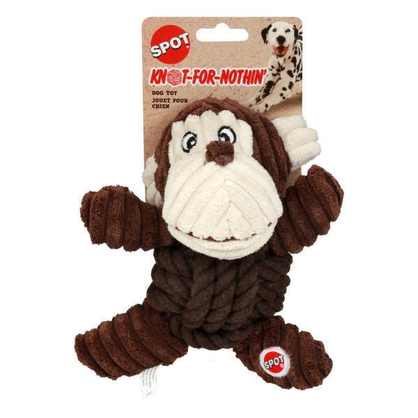 Ethical SPOT Knot For Nothing Squeak and Knotted Dog Toy - Assorted - 6.5 Inch