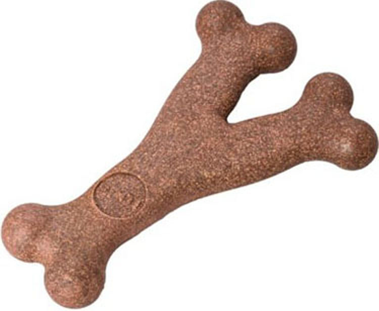 Ethical SPOT Bam-Bones Wishbone Bacon Flavored Bamboo and Nylon Chew Dog Toy - Small - 5.25 Inch