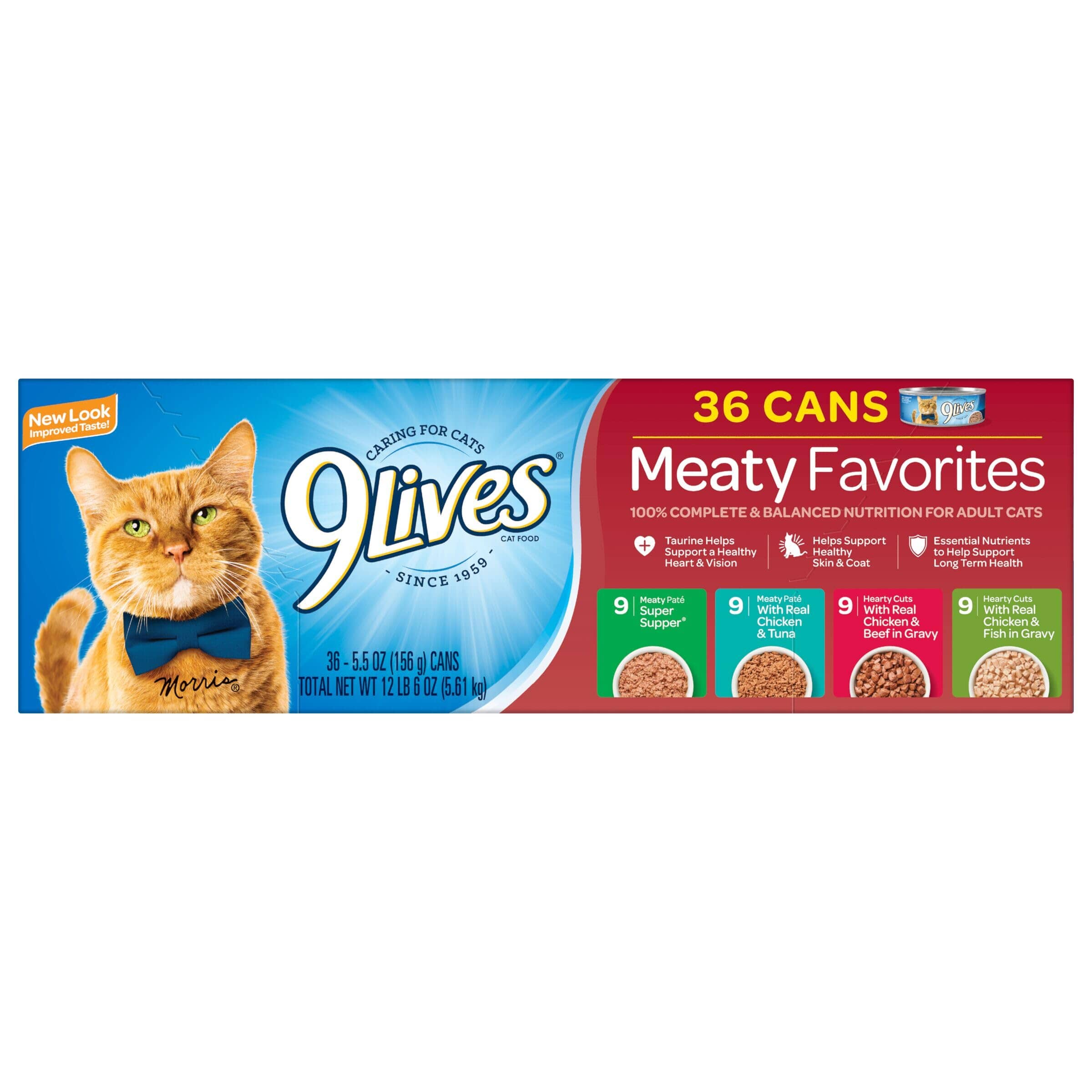 9 Lives Meaty Pate with Chicken and Tuna Dinner Canned Cat Food  