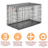 Midwest Lifestages Metal Folding Single Door Dog Crate with Divider - 48" X 30" X 33" Inches  