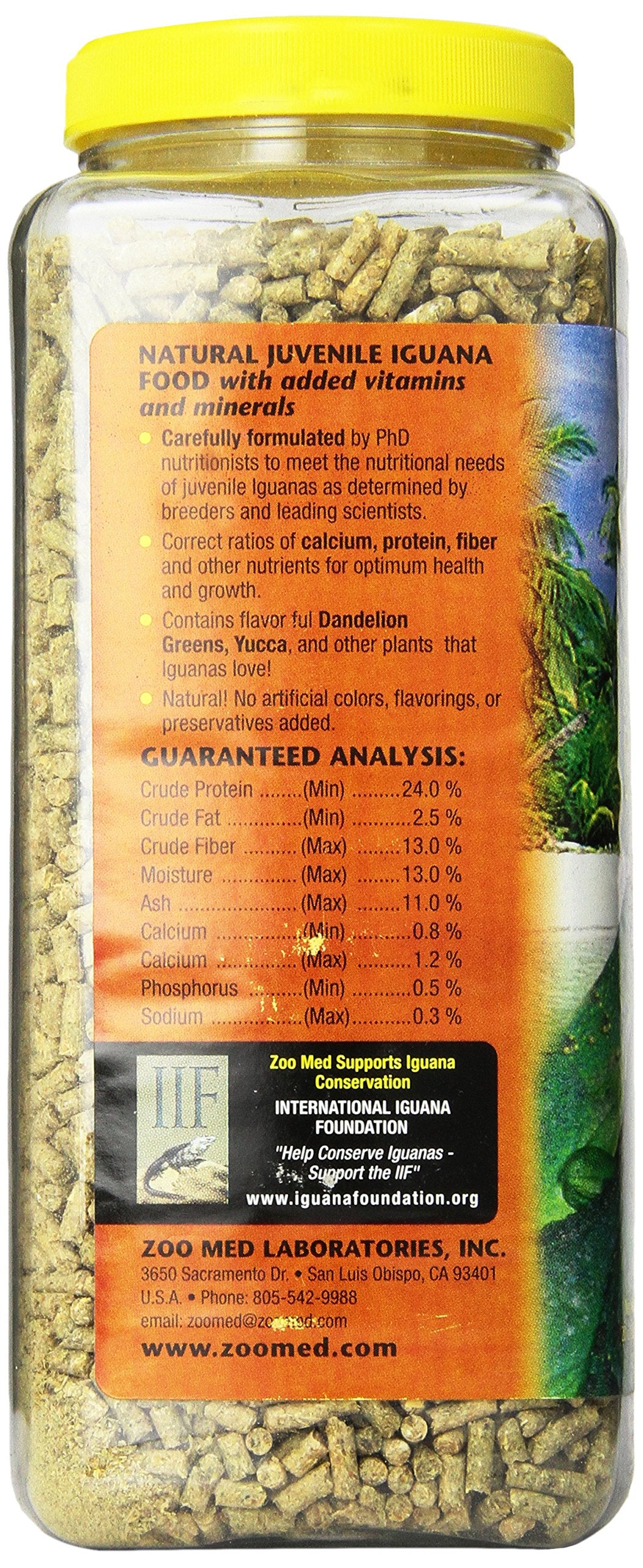 Zoo Med Laboratories Natural Juvenile Iguana Pellets Dry Food - 10 Oz  