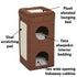 Midwest Curious Condo Cube Condo Cat Furniture - Brown - 16.5" X 16.5" 16.5" Inches  