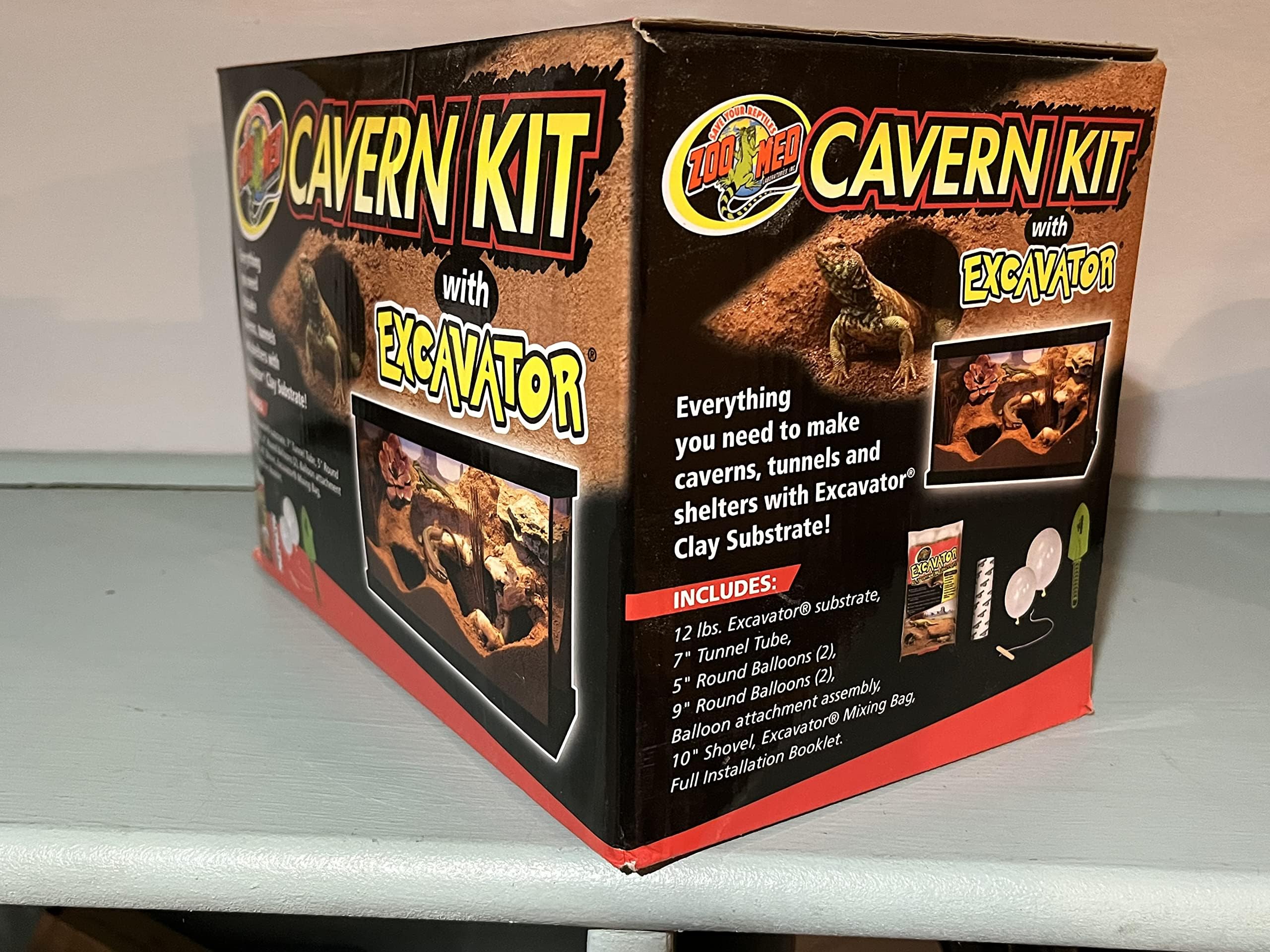 Zoo Med Laboratories Reptile Cavern Kit Excavator with Clay Substrate - 12 Lbs  