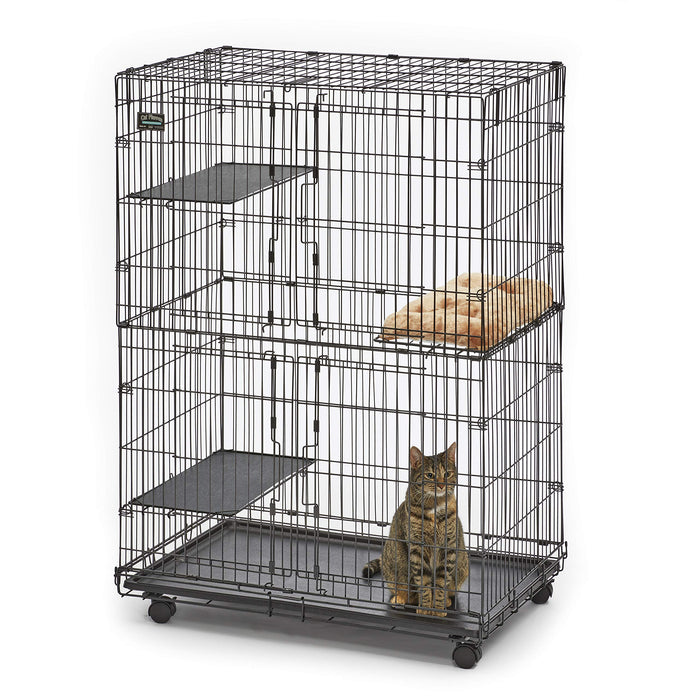 Midwest Collapsible Multi-Lounging Metal Caged Cat Playpen - 36" X 23.5 X 51" Inches