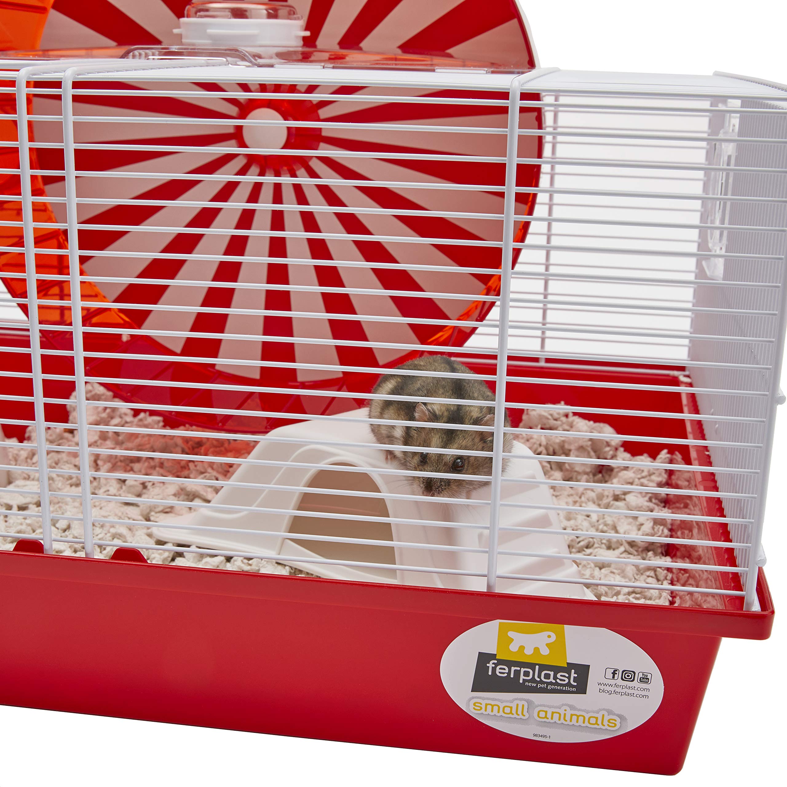 Ferplast Coney Island Hampster Cage includes Accessories - 20" X 13.8" X 9.8" Inches  