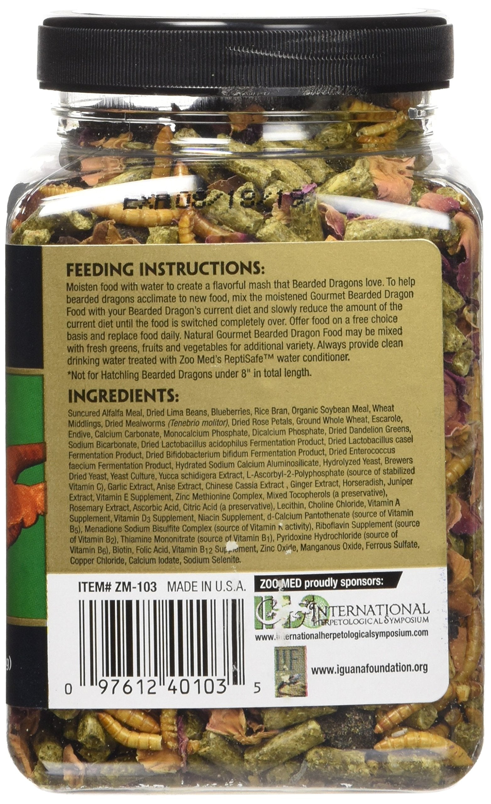 Zoo Med Laboratories Gourmet Bearded Dragon Dry Food - 8.25 Oz  