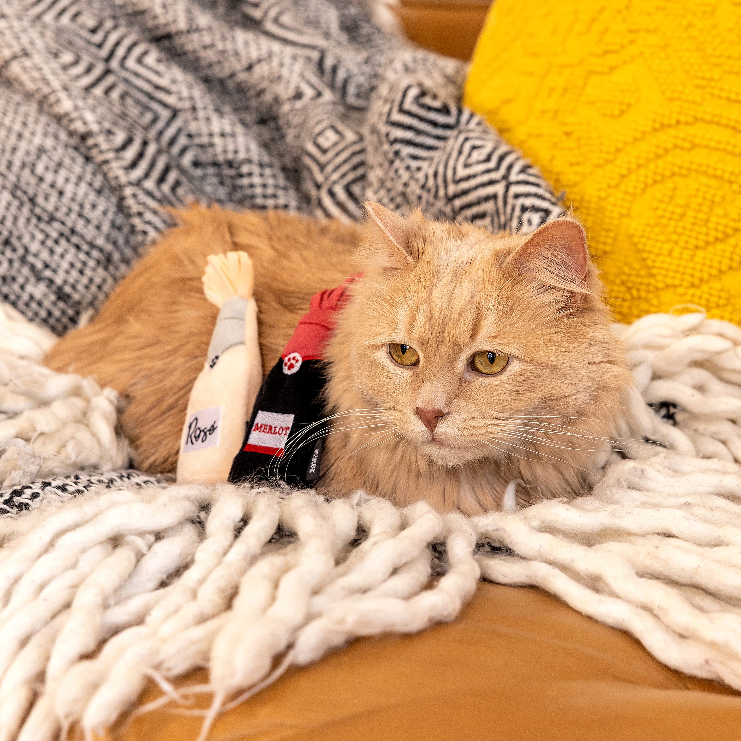 Zippy Paws Catnip Rose Bottle Plush Catnip Cat Toy - Small  