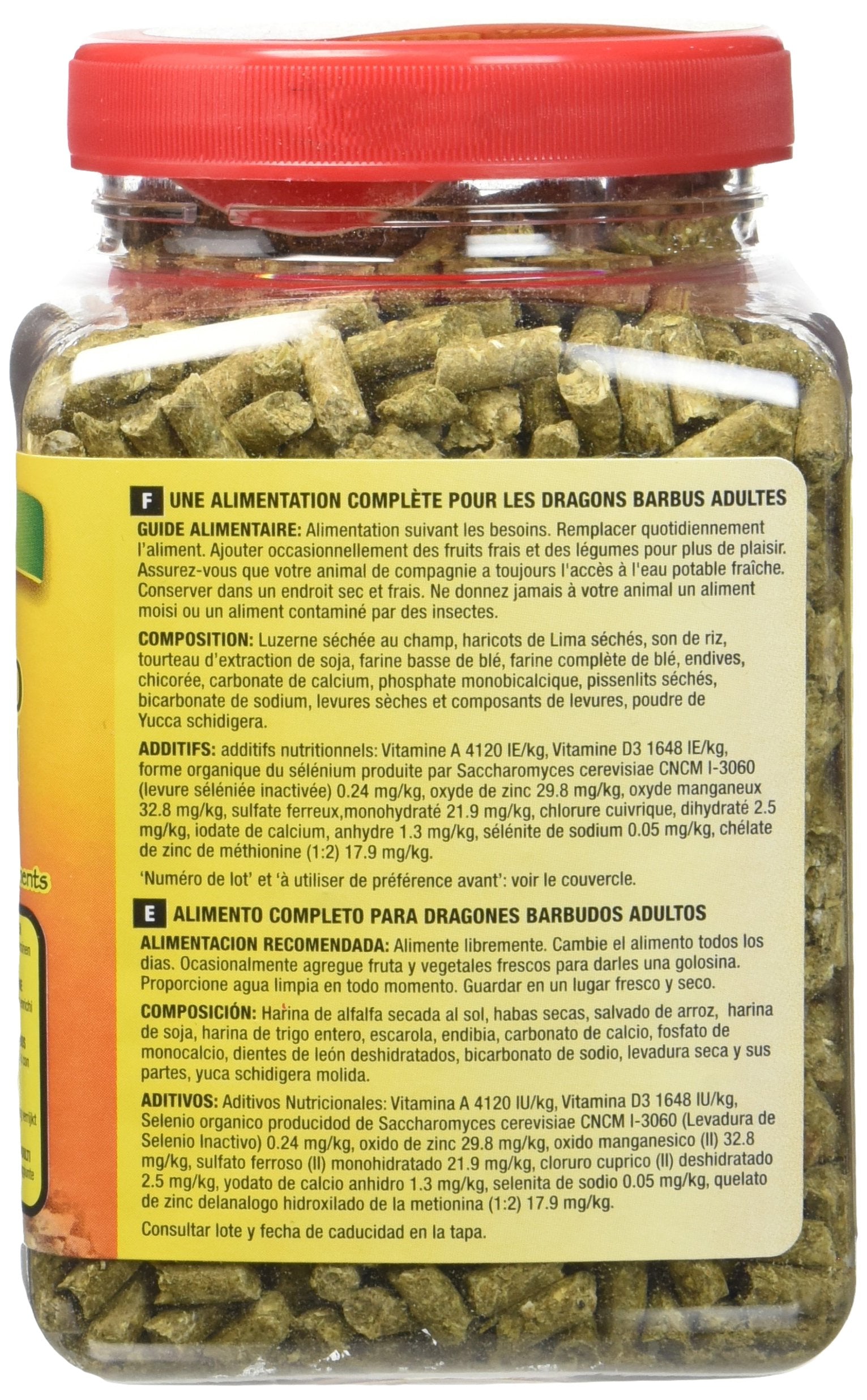 Zoo Med Laboratories Bearded Dragon Pellets Adult Freeze-Dried Reptile Food - 10 Oz  