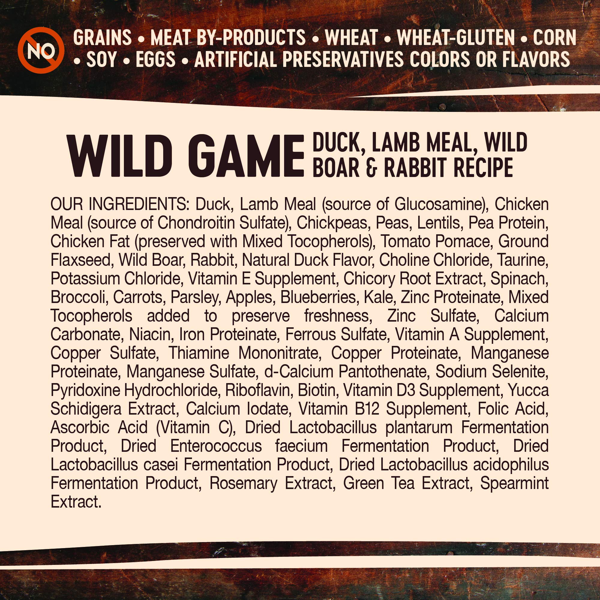 Wellness Core Wild Game Grain-Free High-Protein Duck Lamb Wild Boar and Rabbit Adult Dry Dog Food - 22 Lbs  