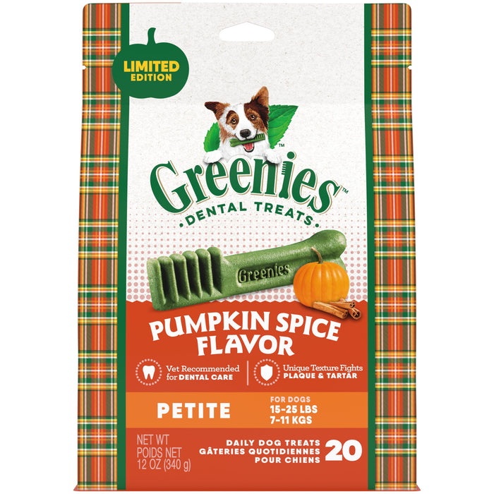 Greenies Pumpkin Spice Dental Dog Chews - Petite - 12 Oz