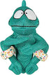 GoDog Double Chew Guard Mesh Amphibian Chameleon Squeak and Chew Dog Toy - Green - Large