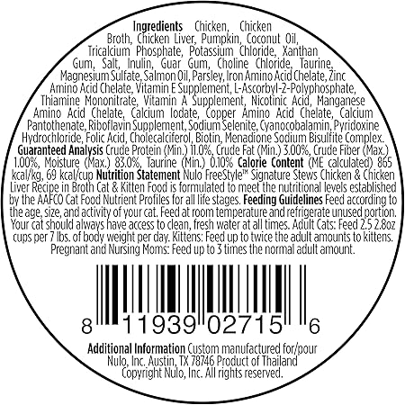 Nulo Freestyle Signature Stews Chicken Liver Broth Kitten and Adult Wet Cat Food Trays - 2.8 Oz - Case of 24