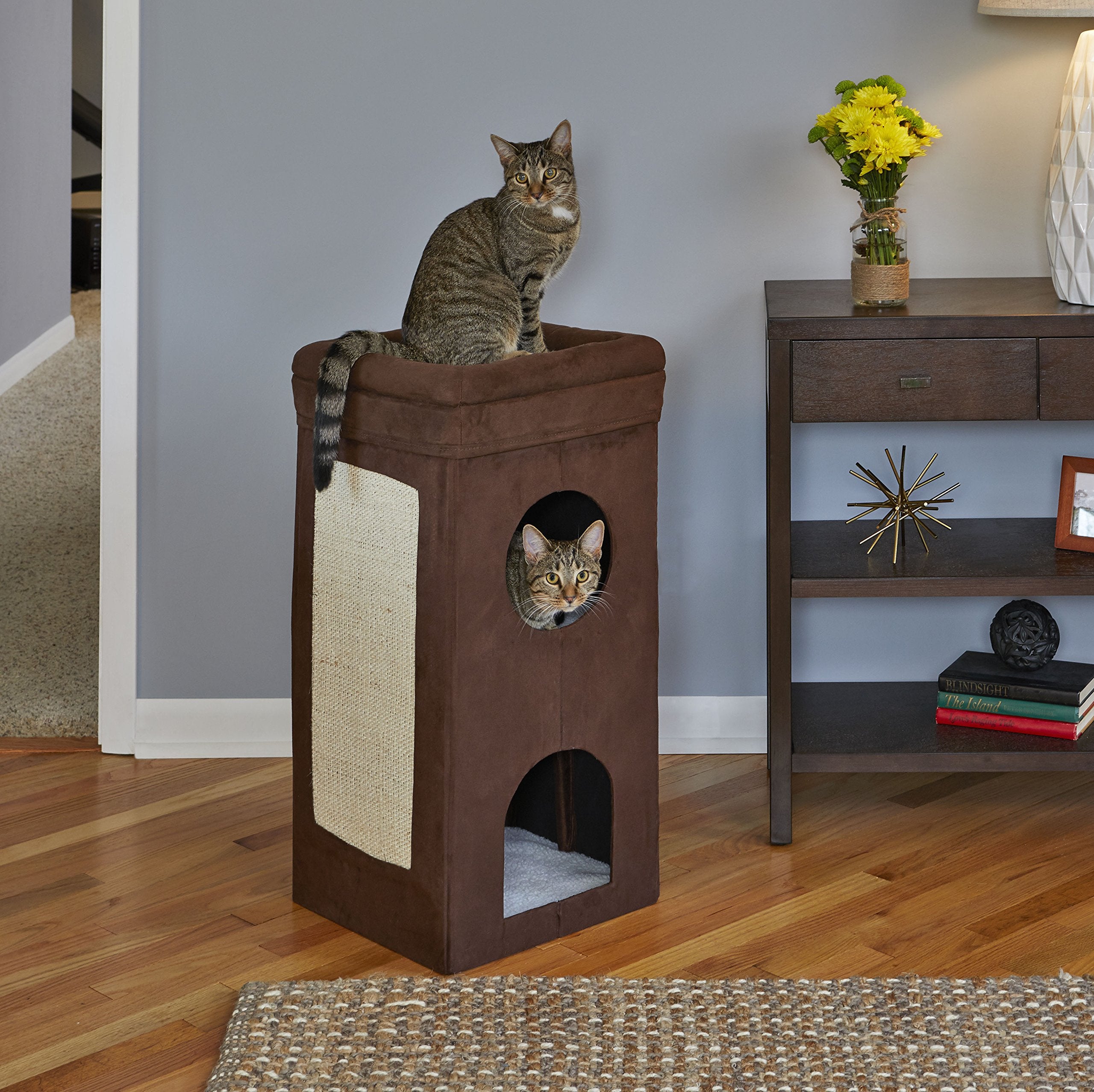 Midwest Curious Condo Cube Condo Cat Furniture - Brown - 16.5