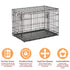 Midwest I-Crate Single Door Metal Folding Dog Crate with Divider Panel - 36" X 23" X 25" Inches  