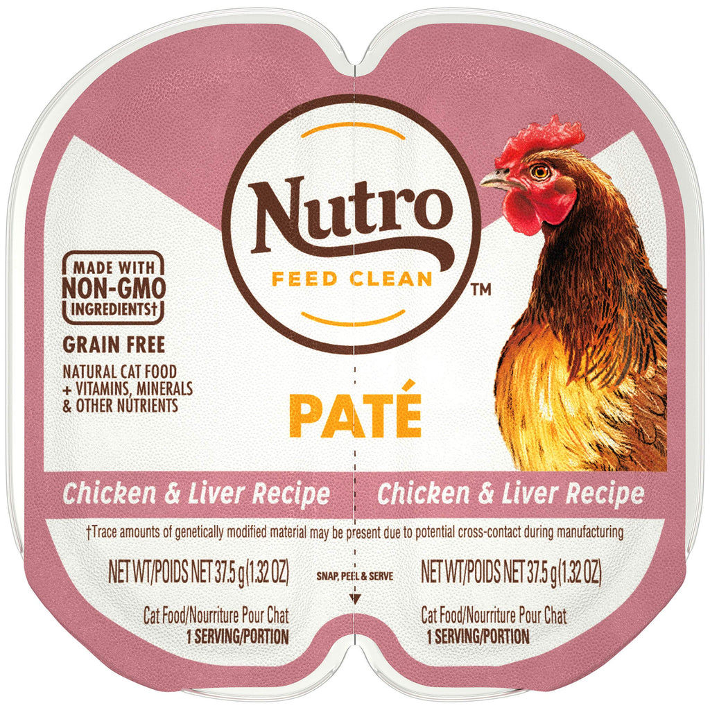 Nutro Wild Frontier Perfect Portions Pate Chicken and Liver Cat Food Trays - 2.6 Oz - C...