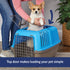 Midwest Spree Top Loading Double Door Travel Dog Kennel Carrier - Blue - 24" X 15.5" X 15" Inches  