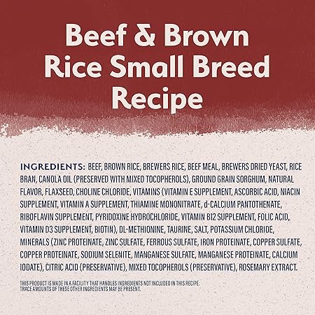 Natural Balance Limited Ingredient Diet Beef and Brown Rice Small-Breed Adult Dry Dog Food - 4 Lbs