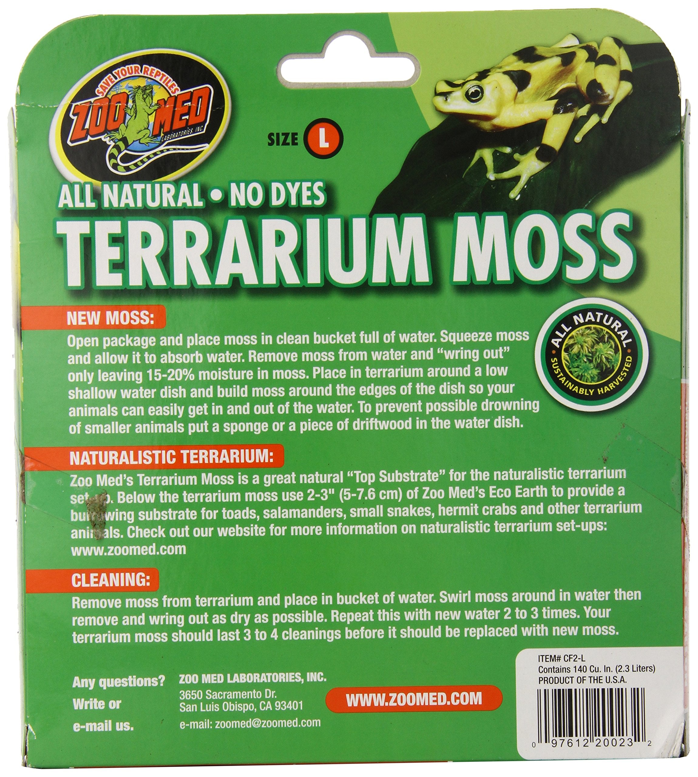 Zoo Med Laboratories Natural Terrarium Moss Reptile Substrate - 15-20 Gallons  