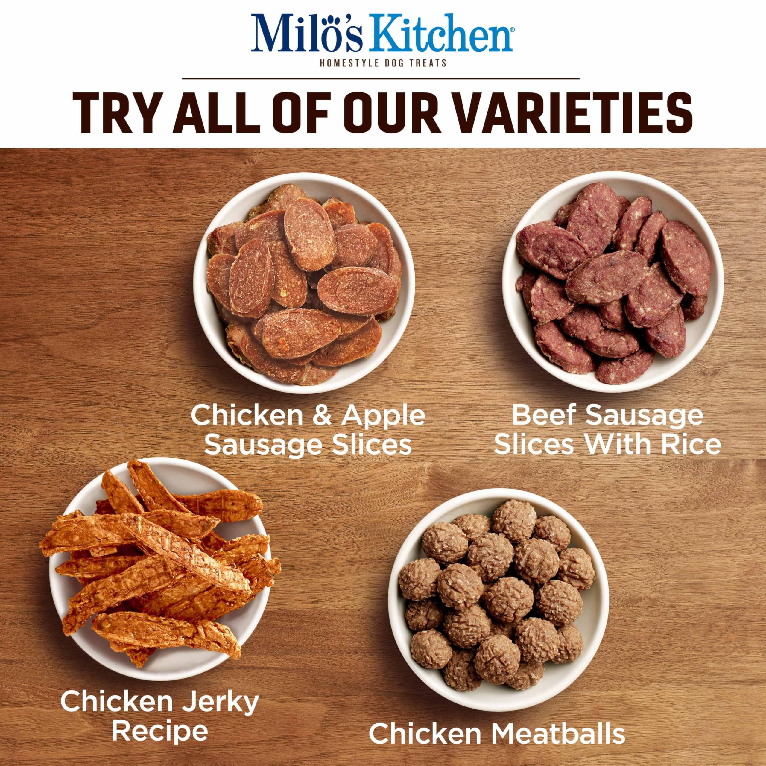 Milo's Kitchen Chicken Meatballs Soft and Chewy Dog Treats - 18 Oz - Case of 4  