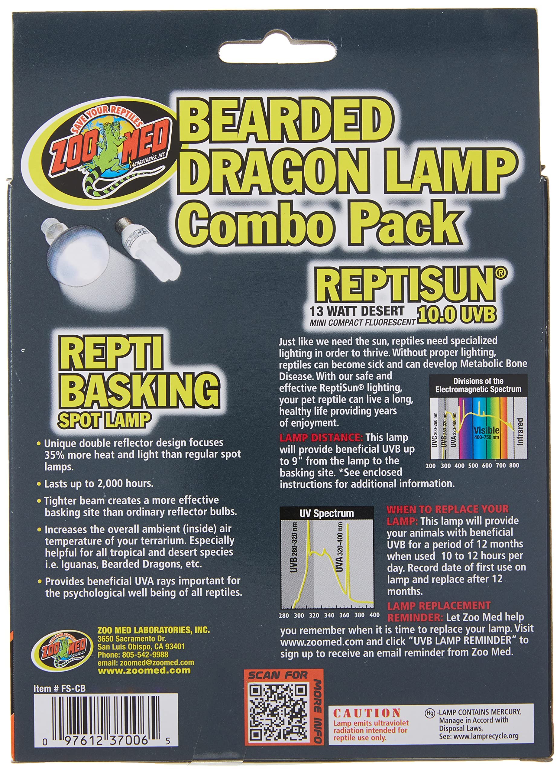 Zoo Med Laboratories Bearded Dragon Lamp Combo Pack  