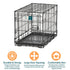 Midwest Lifestages Metal Folding Single Door Dog Crate with Divider - 22" X 13" X 16" Inches  