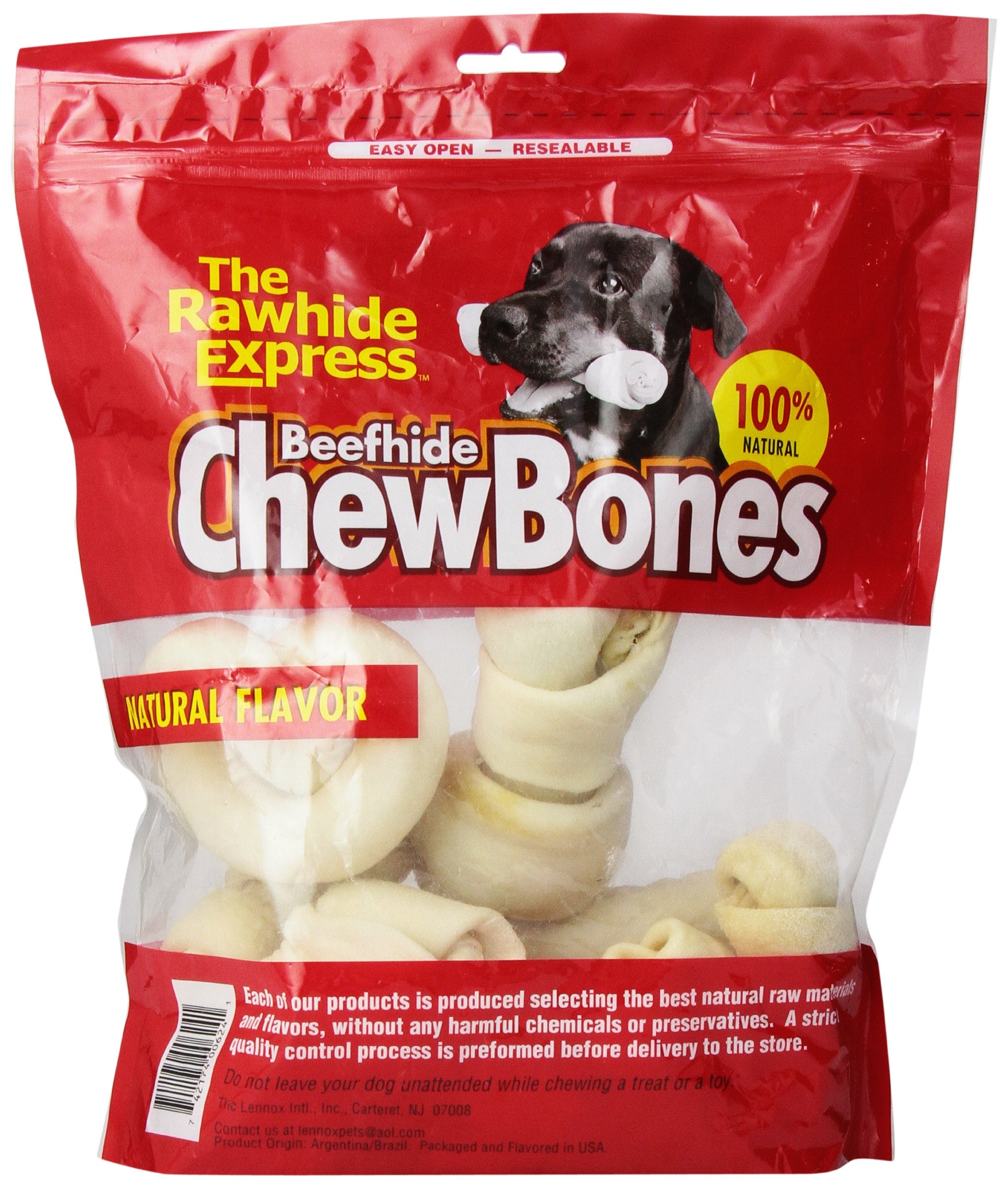 Rawhide Express Beefhide White Chew Bones Assorted Value Pack - Small - 1 Lb  