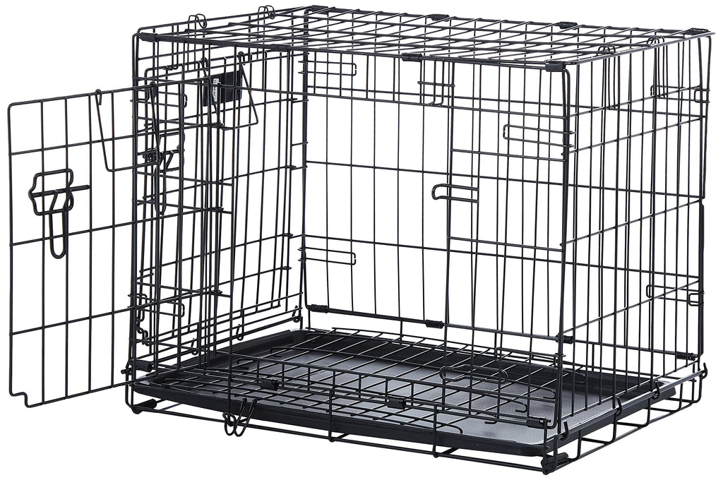 Midwest Contour Metal Folding Double Door Dog Crate - 24" X 18" X 19" Inches  