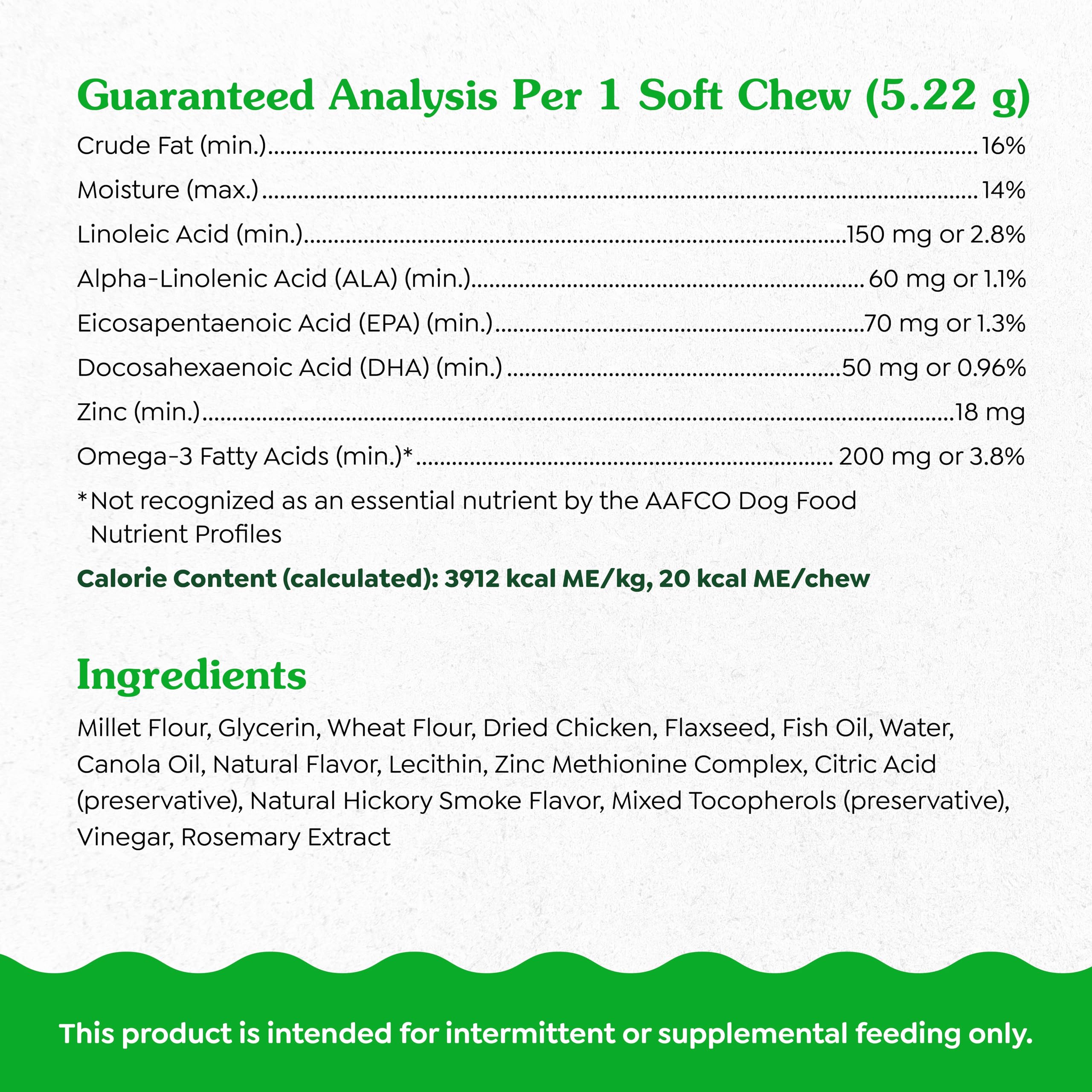 Greenies Skin and Coat Supplemental Dog Chew Treats - 13.28 Oz  