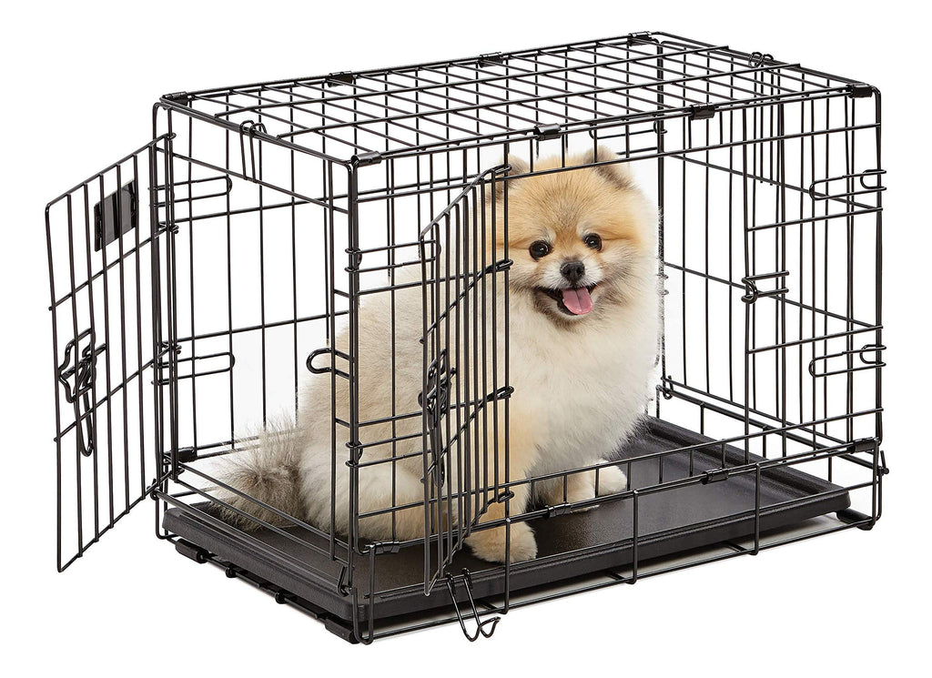 Midwest I-Crate Double Door Metal Folding Dog Crate with Divider Panel - 22" X 13" X 16...