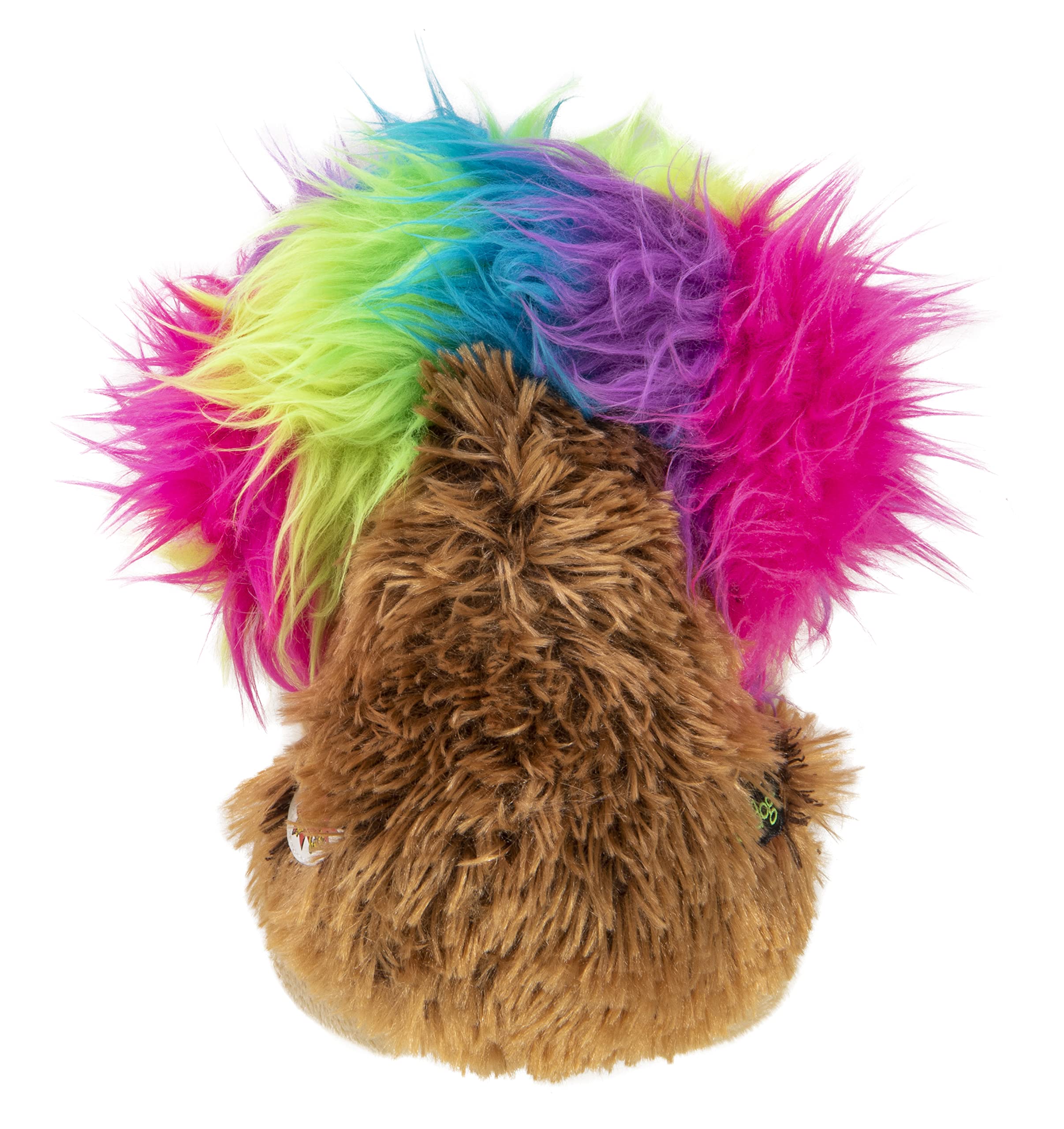 GoDog Silent Squeak Crazy Hairs Rabbit Plush Dog Toy with Chew-Guard Tech - Small  