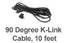 KESSIL 90 Degree K-Link Light and Controller Connector USB-C to USB-C Cable - 10 Feet  