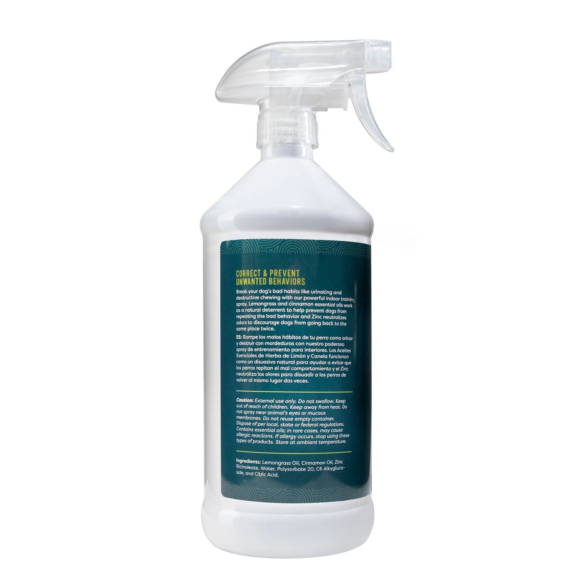 Alzoo Lemongrass and Cinnamon Indoor Training Spray for Dogs - 32 Oz   