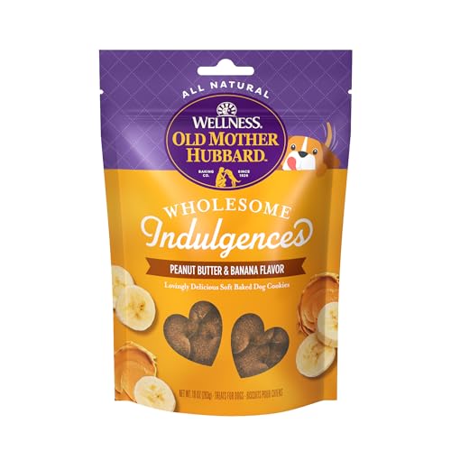 Old Mother Hubbard Wholesome Indulgences Peanut Butter and Banana Biscuit Dog Treats - 10 Oz - Case of 4