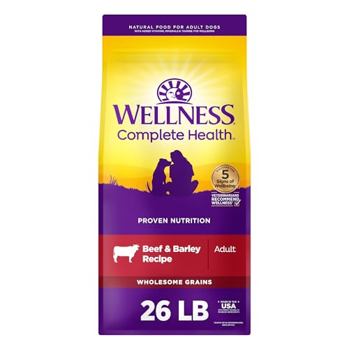 Wellness Complete Health Wholesome Grains Beef and Barley Recipe Adult Dry Dog Food - 26 Lbs Default Title