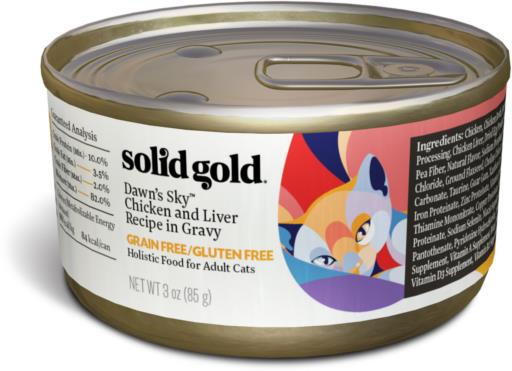 Solid Gold Wholesome Selects Dawn Sky Chicken and Liver in Gravy Canned Cat Food - 3 Oz - Case of 24  