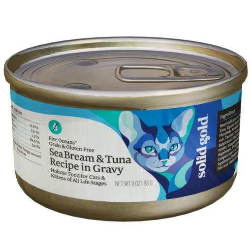 Solid Gold Grain-Free Mackeral and Tuna in Gravy Recipe Canned Cat Food - 3 Oz - Case of 24  