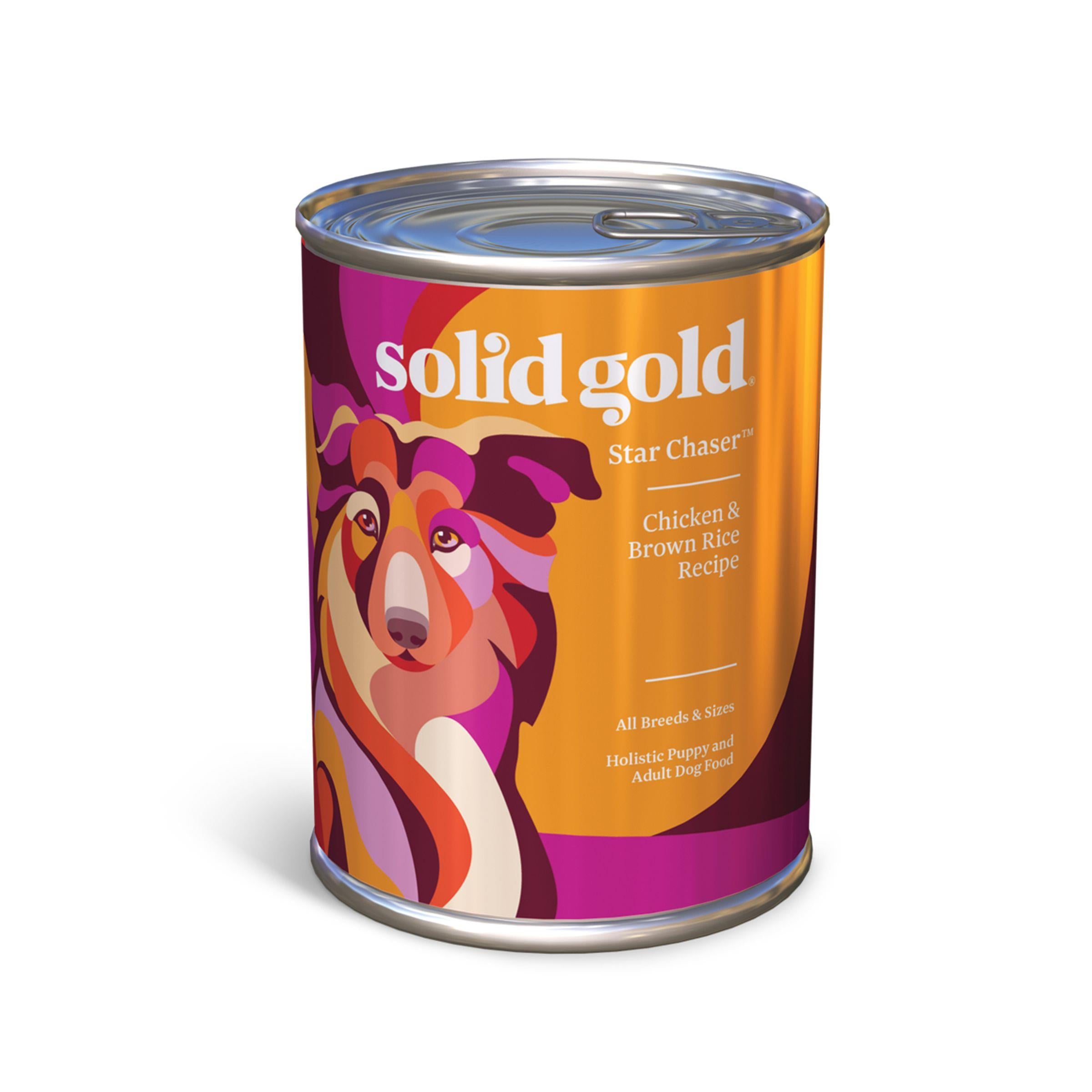 Solid Gold Star Chaser Chicken and Brown Rice Recipe Canned Dog Food - 13.2 Oz - Case of 6  