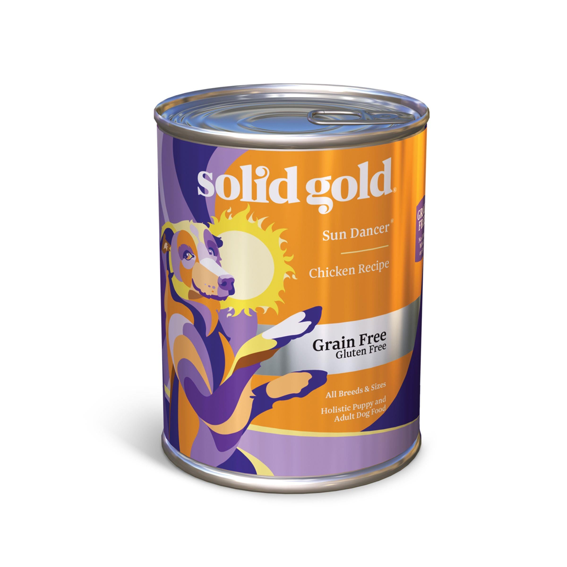 Solid Gold Sun Dancer Grain-Free High-Protein Chicken Canned Dog Food - 13.2 Oz - Case of 6  