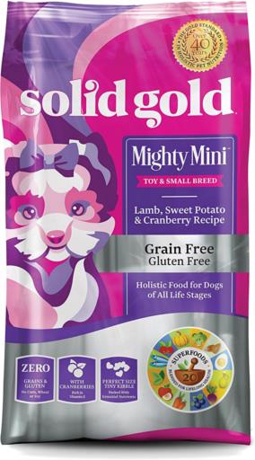 Solid Gold Mighty Mini Grain-Free Lamb Sweet Potato and Carrot Toy and Small-Breed Dry Dog Food - 4 Lbs  