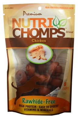 Scott Pet Premium Rawhide-Free Nutri-Chomps Chicken Mini Knots Dog Chew Treats - 3" Inches