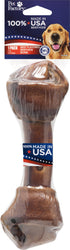 Pet Factory American Beefhide Basted Bone Beef Flavored Natural Dog Chew 7-8 Inch