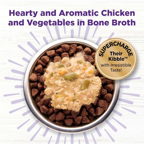 Wellness Bowl Boosters Hearty Toppers Grain-Free Chicken and Pumpkin in Broth Wet Dog Food Topper - 5.5 Oz - Case of 12