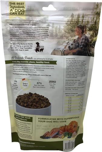 Badlands Ranch Superfood Complete High-Protein Beef Air-Dried Dog Food - 24 Oz - 6 Pack