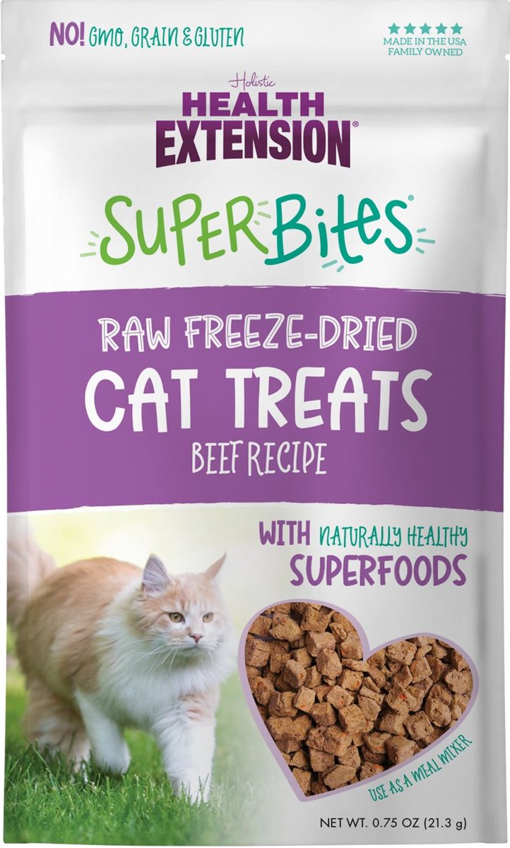 Health Extension Super Bites Beef Freeze-Dried Raw Cat Treats - .75 Oz