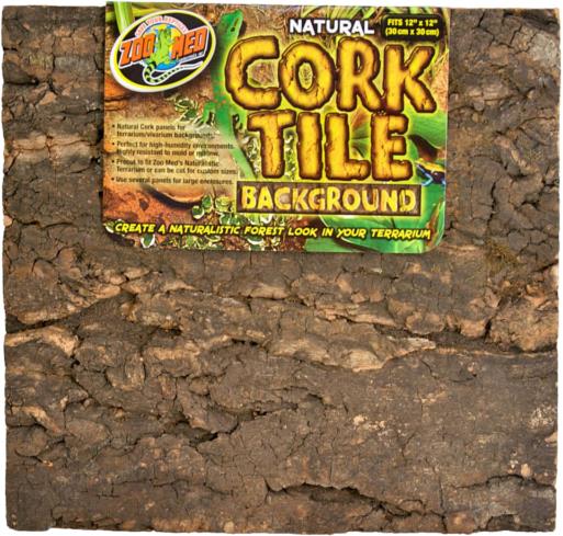 Zoo Med Laboratories Natural Cork Tile Terrarium Background - L:12" X W:12" Inches  