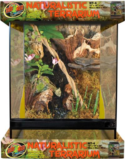 Zoo Med Laboratories Naturalistic Terrarium with Door and Screen Cover - Extra Large - L:18